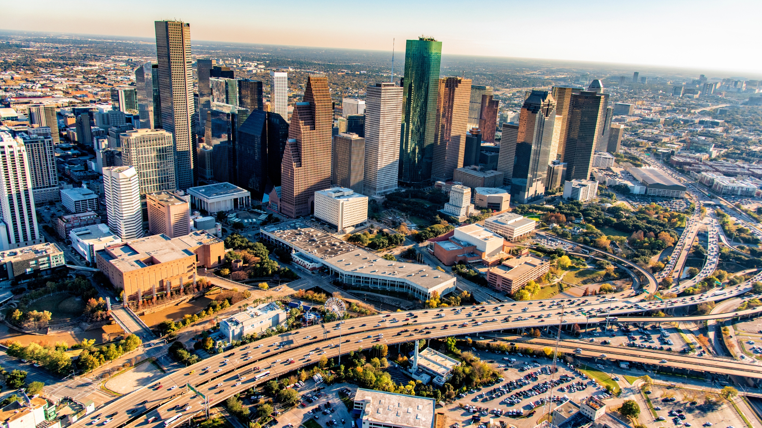 Aerial view of Houston